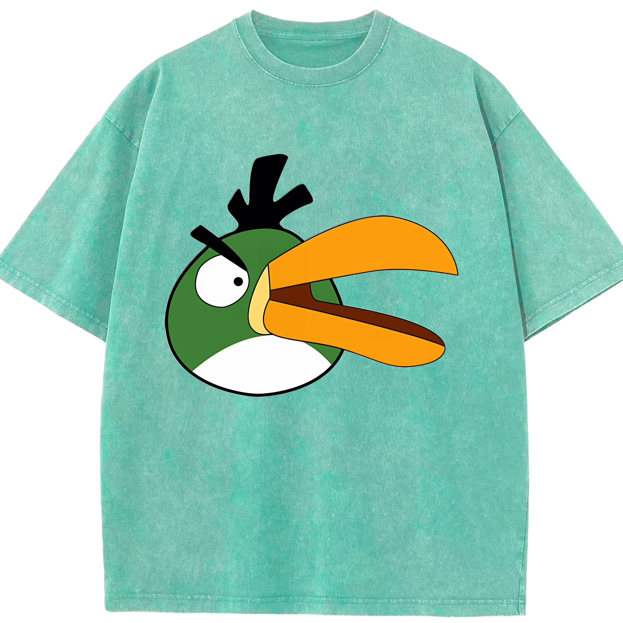 （画像用） Angry Birds アングリーバード 綿100% ヴィンテージ風 半袖Tシャツ（フロントプリント）